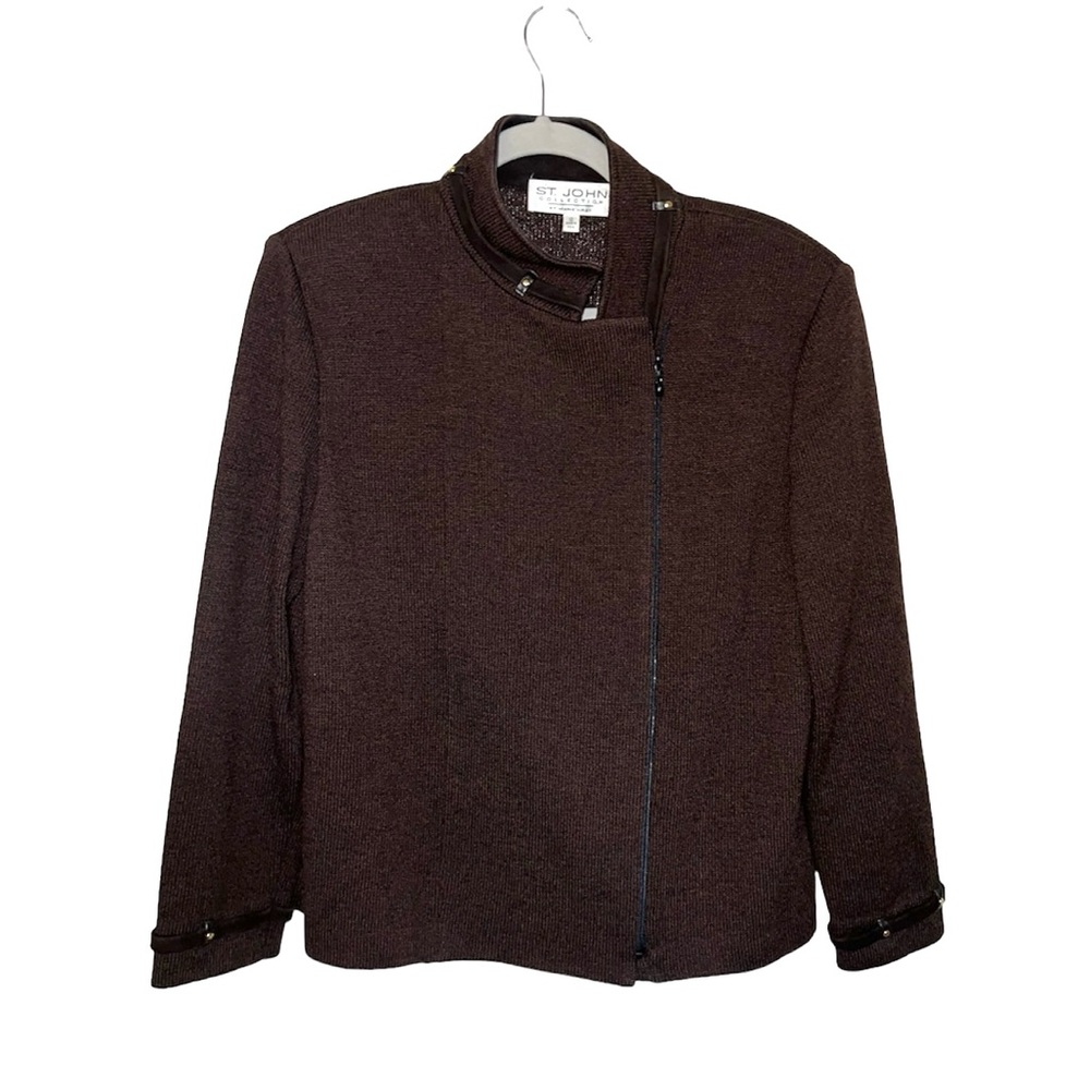 St. John Collection by Marie Gray Knit Brown Jacket